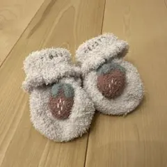 ジェラピケ　フワフワベビー靴下 イチゴ&ロゴ