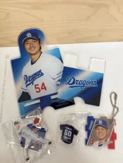 中日ドラゴンズ アクリルスタンド キーホルダー 5点セット