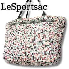 LeSportsac トートバッグ ドット柄 総柄 軽量 ナイロン大容量 肩掛けのサムネイル