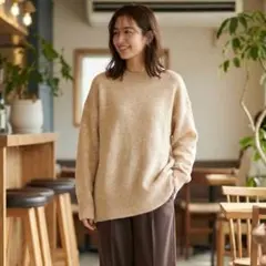 G9482*アデイインザライフ☆ユナイテッドアローズ☆ニット☆セーター☆ベージュ