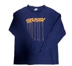メキシコ製STÜSSY オールドステューシー 両面プリント ロンT ネイビー L STUSSY - 【新品】【両面プリント】ステューシー Tシャツ L