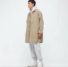 UNIQLO ポケッタブルハーフコート　ユニクロ　ベージュ　L