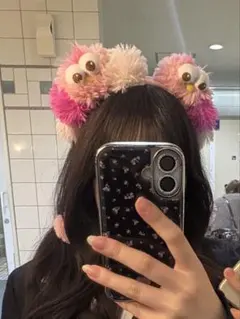 ポンポン付きピンクカチューシャ ユニバ モッピー