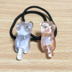 猫 ねこ ヘアゴム レジン ④ - メルカリ