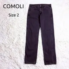 コモリ 5P ストレートデニム ブラック Size 2
