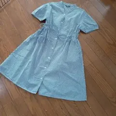 格安　コムサイズム ギンガムチェック 150cmワンピ