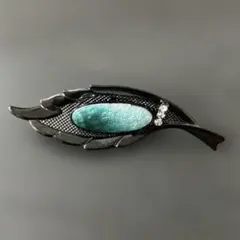 羽根 ブローチ ヴィンテージ アクセサリー　昭和レトロ