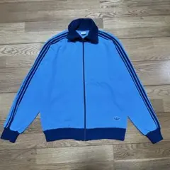 デサント製  70s 80s トラックジャケット　ブルー　1号 希少70〜80s adidas デサント製 トラックジャケット ライトブルー L