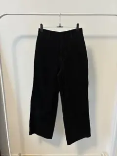 UNIQLO コーデュロイ ワイドパンツ 블랙