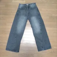 WYM グレー ワイドパンツ デニム