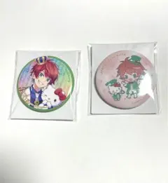 カラフルピーチ じゃぱぱ　サンリオコラボ 缶バッチ デフォ&等身　新品未使用品