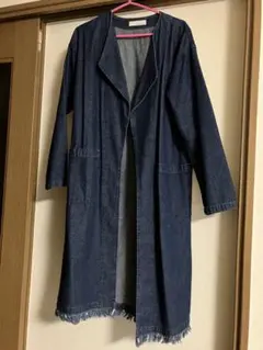 ロングデニムジャケット　スプリングコート