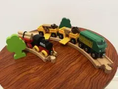 ブリオ ファームトレイン 電車 汽車 動物 カーブレール 情景