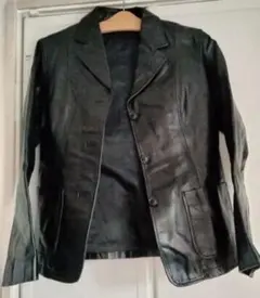 （未使用）無印良品レザージャケット シングルボタン