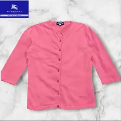 希少　BURBERRY BLUE LABEL カーディガン ピンク　ベルト付き 希少 BURBERRY BLUE LABEL カーディガン ピンク ベルト付き - メルカリ
