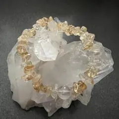 シトリン　水晶　才能開花　希望　金運　富　成功　開運　ブレスレット