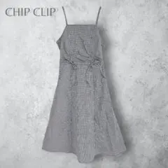 【CHIP CLIP チップクリップ】　チェック柄キャミワンピース　リボン付き