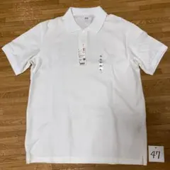 新品　ユニクロ　ドライ　カノコ　ポロシャツ　ホワイト　白　XL 　455388