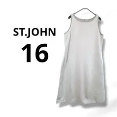 ST.JOHN ノースリーブワンピース 16 グレーMADE IN USAのサムネイル