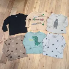 80-90サイズ長袖Tシャツ 5枚セット まとめ売り 子供服