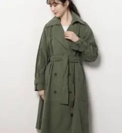 美品　バナナリパブリック ダブルブレストトレンチコート　カーキ　ベルト付き