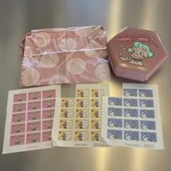 ビンテージ ミスタードーナツ オサムグッズ 弁当箱 収納袋 切手風シールのサムネイル