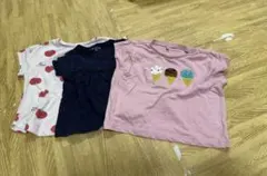 女の子半袖Tシャツまとめ売り3点セット　90センチ