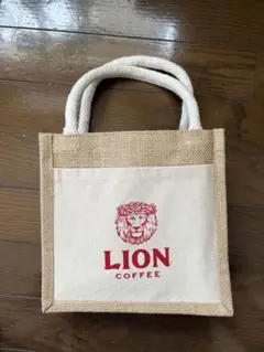 ライオンコーヒー　オリジナルジュート＆キャンバスポケットトート