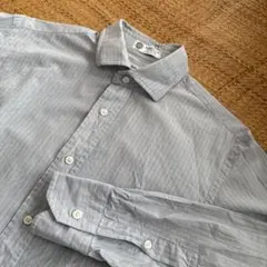 Bshop Manifattura di Ferno 水色　ストライプシャツ