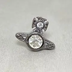 Vivienne Westwood【片耳】ロンドンオーブピアス　ガンメタ×クリア