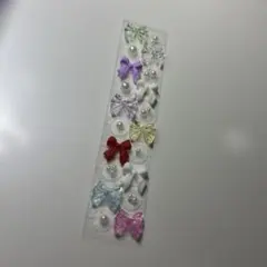 018 耳つぼジュエリー カラフル リボン パール キラキラ - メルカリ