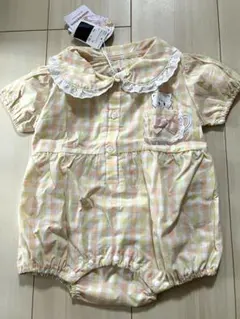 70MKチェックエリシャツロンパース