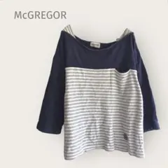 McREGOR 【L】長袖カットソー　紺　グレー　白ボーダー　綿　マリン　春夏