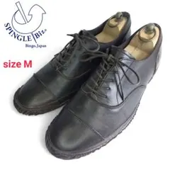 【SPINGLE Biz】美品 ビジネス シューズ 革靴 レースアップ 茶 M