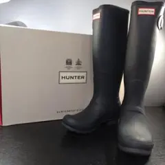 HUNTER レインブーツ ロング ブラック UK4 EU3 US6 - メルカリ