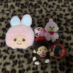 1700→1560❣️モンチッチセット♡首掛けポーチ.ぬいぐるみキーホルダー×2