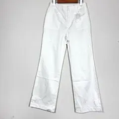 新品　オットー　ワイドパンツ　大きめ　カジュアル　無地　ホワイト　13号　L
