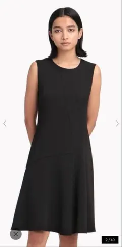 Theory セオリー アシンメトリー ノースリーブ ドレス ワンピース