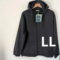 しまむら 裏起毛ジップアップパーカー LL ダークグレー タグ付き