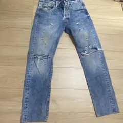 ひ*ろ様 リーバイス501 ダメージデニム