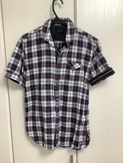 MALE & Co. チェック柄 半袖シャツ スリムフィット　Mのサムネイル