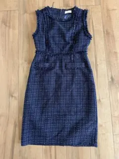 an MILLEアンミール　ツイードノースリーブワンピース　FREE