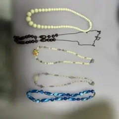 ネックレス まとめ売り 5点セット アクセサリー ビーズ 天然石