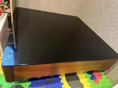 モダン センターテーブル ローテーブル ブラック天板 収納付きのサムネイル