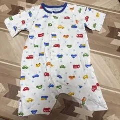 Miki house カラフル車デザインロンパース 50-60cm