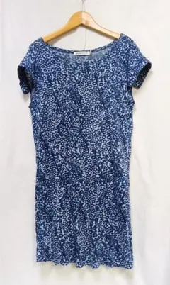 シーバイクロエ☆フラワー レオパードプリント カットソー リネン 麻 ワンピース