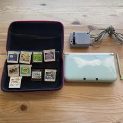 Nintendo3DSLL(動作確認済み) ソフト8本・ケース・ACアダプター付