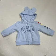 GAP ベビー用パーカー 耳付き ライトブルー