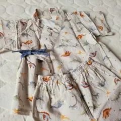 恐竜柄コットン甚平・ショートパンツセット　Size90