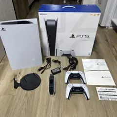 【超美品】PlayStation 5 ディスクドライブ付き コントローラー2個付